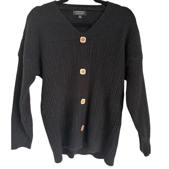 Women’s Black 100% Cashmere Sweater-NWOT - Picture 1 of 5